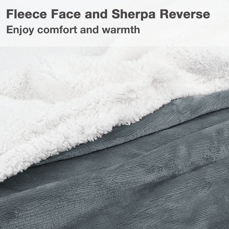 Catalonia Sherpa Wearable Blanket with Sleeves Arms, Super Soft Warm Comfy Large Fleece Plush Sleeved TV Throws Wrap Robe Blanket for Adult Women and Men - Image 4